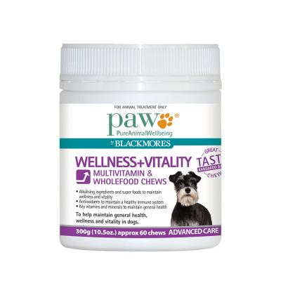 PAW By Blackmores Wellness + Vitality (For Dogs approx 60 chews) 300g